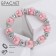 Bracelet Pearl "Bead" ball No. 12, pink color in silver, d = 6 cm