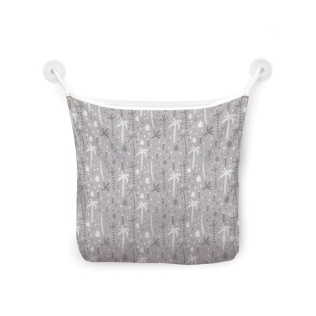 Organizer in a bath on suction cups "Gray Palmas", for storing toys and trifles, size 33x39 cm-2