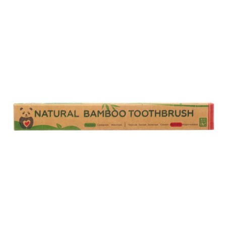 Bamboo toothbrush soft, in the box, pink-2