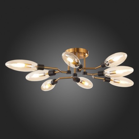 Ceiling Ceiling ST LUCE. SL1174.302.08. Desima. 8x5 watts, G9, 4000k, 92x92x17 cm, brass color-2