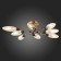 Ceiling Ceiling ST LUCE. SL1174.302.08. Desima. 8x5 watts, G9, 4000k, 92x92x17 cm, brass color