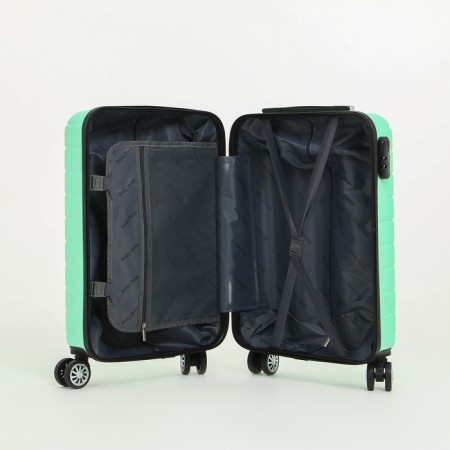 Small suitcase 20 "On a zipper, code castle, 4 wheels, mint color-7