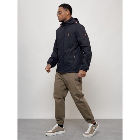 Sports male jacket, size 50, dark blue color-6