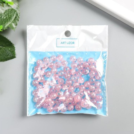 Beads for creativity plastic "Pink" set of 20 grams 0.8x0.8 cm-2