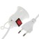 Lamp with a switch for a lamp, E27, wire 3 m, white