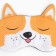 Sleep mask with ears "Pyosha", 19.3 x 13 cm, orange color