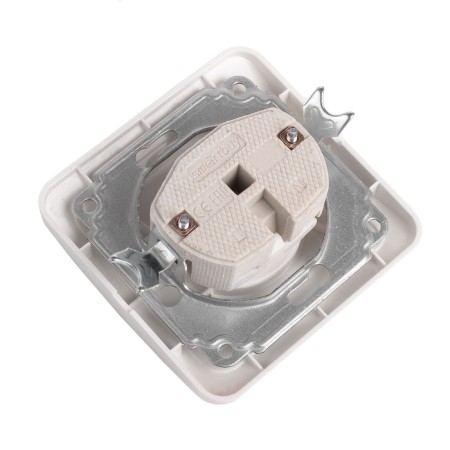 Smartbuy "Mars" socket, single, 10 A, without grounding, white-1