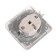 Smartbuy "Mars" socket, single, 10 A, without grounding, white