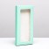 Gift box for tiles of chocolate, with a window, green (mint), 17 x 8 x 1.4 cm