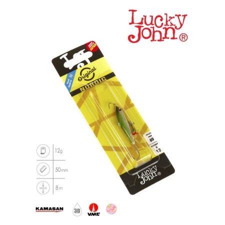 Балансир Lucky John NORDIC 4 + тройник, 4 см, цвет 40H блистер-2