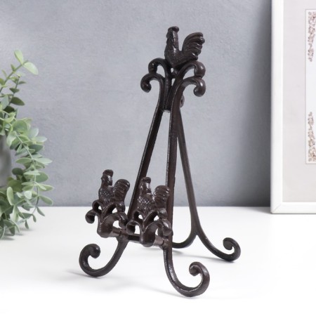 Souvenir cast iron stand "Rooster and chicken" 28x6x16 cm-4