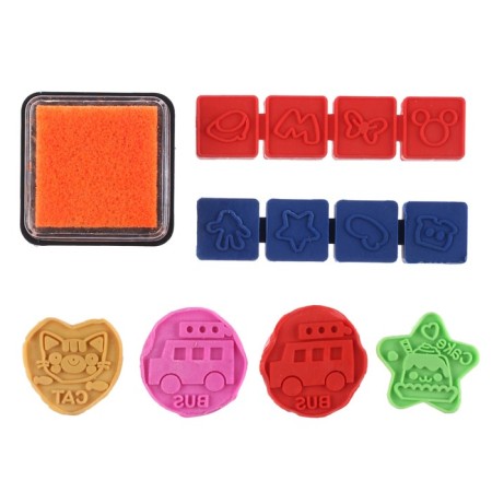 Printing color "drawings", set 12 pcs., Stamping pillow-2