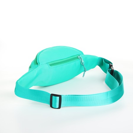 Lightning waist bag, 2 pockets, turquoise color-2
