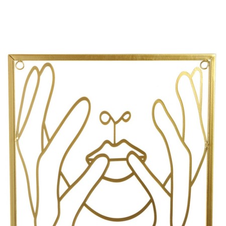 Panel Interior Metal "Face and Hands" Gold 1x30x50 cm-3