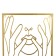 Panel Interior Metal "Face and Hands" Gold 1x30x50 cm