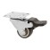 Furniture wheel Cappio d = 25, with a stop, rotary, soft move, tpr coating