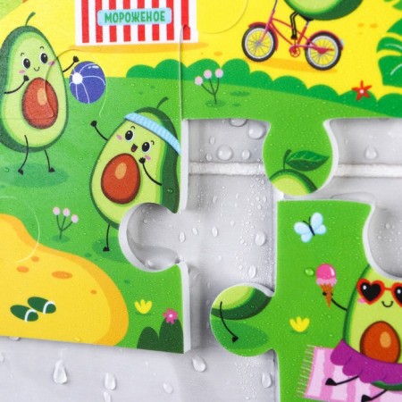 Soft puzzle for kids "Avocado", 6 parts, crumb I-7