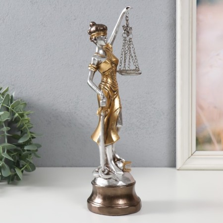 Souvenir Polystone "Goddess Femis with Libra of Justice" 8x8x27.7 cm-1