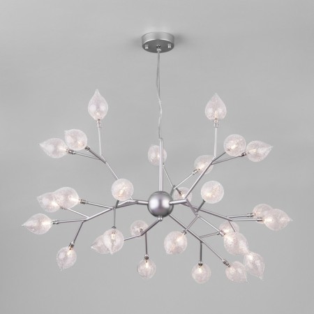 Boccio chandelier, 27x3W G4, silver color
