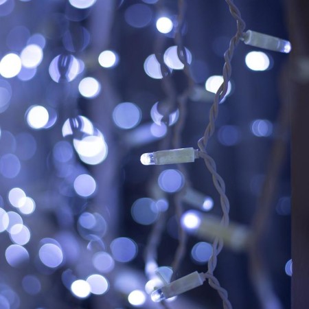 Garland "Curtain" 2 x 1.5 m, IP65, UMS, white thread, 360 LED, white glow, white flicker, 220 V-2