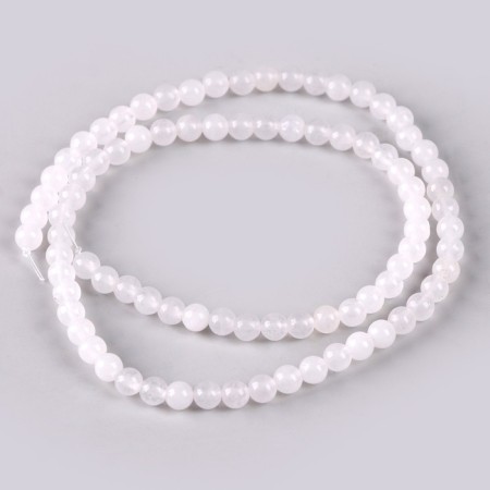 Beads made of natural stone "White quartz" set 90 pcs., Size 1 pc. - 4 mm-4