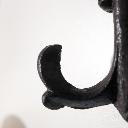 Decorative cast iron hook "Heraldic lily" 15x4x9.8 cm-3