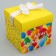 Gift folding box, packaging, "Happy Birthday", 15 x 15 x 15 cm