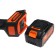 Battery angular grinder Kingqueen KQ-YJ803A, Brightless, 18 V, 2x4 Ah, D = 125 mm