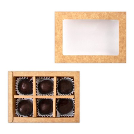 Folding box under 6 sweets, craft, 13.7 x 9.8 x 3.8 cm-3