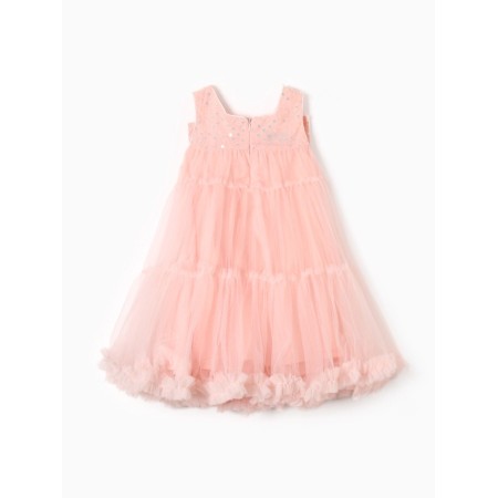 Dress Children's elegant kaftan growth 120, peach-9
