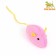 A toy for cats "Mouse with cat mint", 5 cm, pink