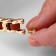 Handle for a bag, metal, with screws for fastening, 12.8 × 6.5 cm, gold/brown color