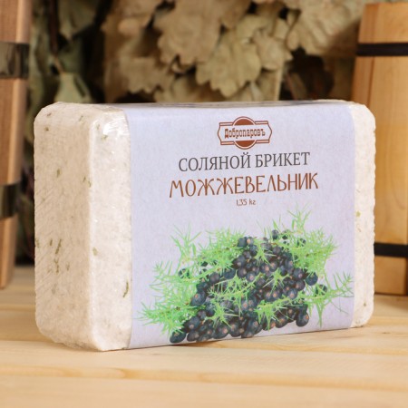 Salt briquette "Juniper", 1.35 kg "Dobroparov"-1