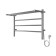 Terminus heated towel rail "Aurora" P4, 700x450 mm, right, chrome