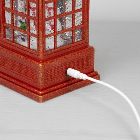 Santa Claus and Deer LED figure 9 × 20 × 8 cm, plastic, AAX3 batteries (not complete), USB, glow warm white-3