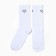 Women's socks "heart", white color, size 23-25
