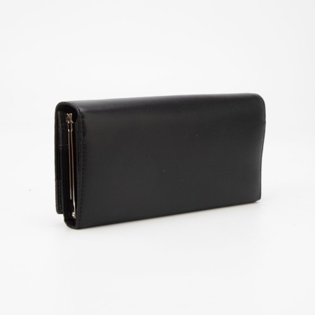 Women's wallet on magnets, black color-1