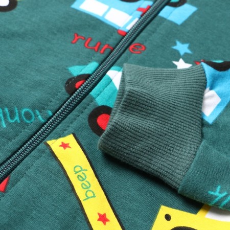 Sweatshirt for a boy, emerald color, height 104 cm-2