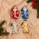 Christmas tree decoration "Veselchaki" (set 4 pcs) 5x7.5 cm, mix