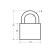 Castle for suitcases "Allur" BC1L-20, D = 2.8 mm, blue