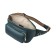 Waist bag, 2 parts on a zipper, adjustable belt, green color