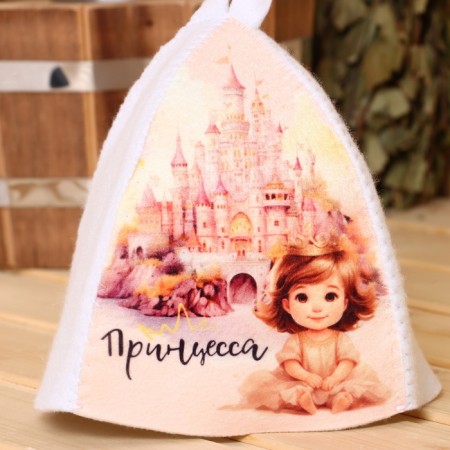 Bath cap with children's print "Princess"-3
