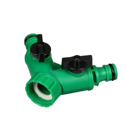 Distributor 2-channel, internal thread 3/4 ", quick-sitting connection, plastic, Greengo-2