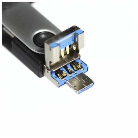 Flash drive Smartbuy Trio 3-In-1 OTG, 16 GB, USB3.0, Type-C, MicroUSB, Thu up to 100MB/s, PB-2