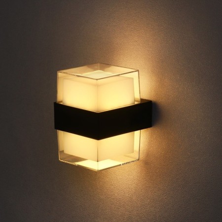 Facade lamp “Double Grand”, FSD-056, 10 W, 3000K, IP65, 220 V, plastic, black-1