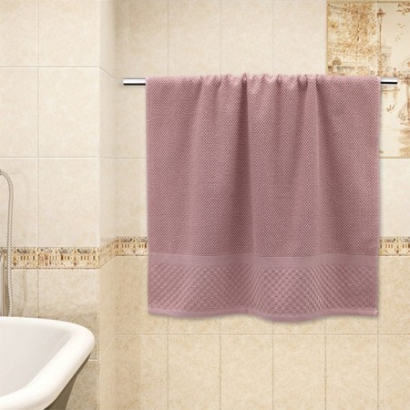 Tainted towel "Grant", 450 gr, size 70x130 cm, pink color-2