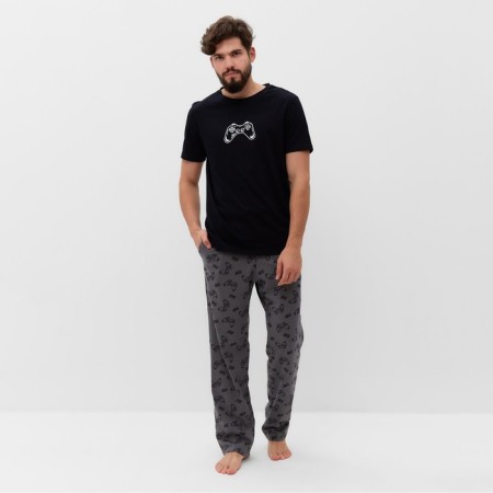 Pajama men's kaftan "game" size 54, black