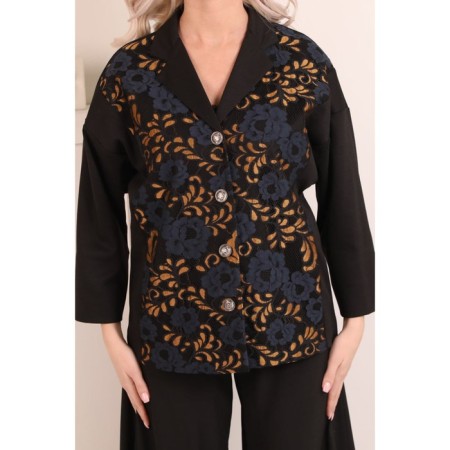 Female jacket, size 46, black color-11