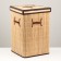 Storage basket, with handles, folding, 34 × 34 × 52 cm, bamboo, jute