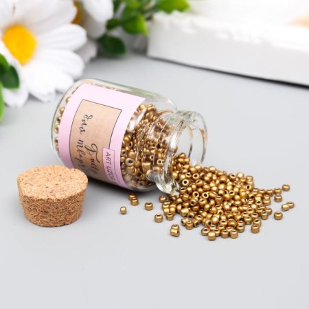 12/0 round beads in the bottle "Gold" 20 g-1